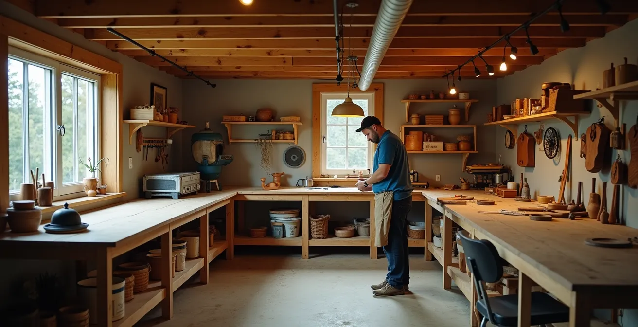 Maître artisan québécois transmettant son savoir-faire dans son atelier traditionnel