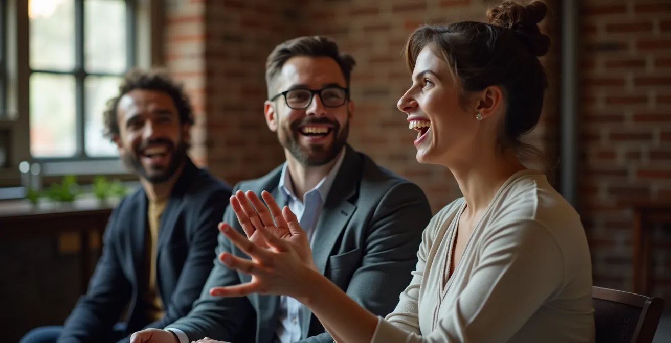 Entrepreneurs en discussion dans l'espace historique de Notman House à Montréal