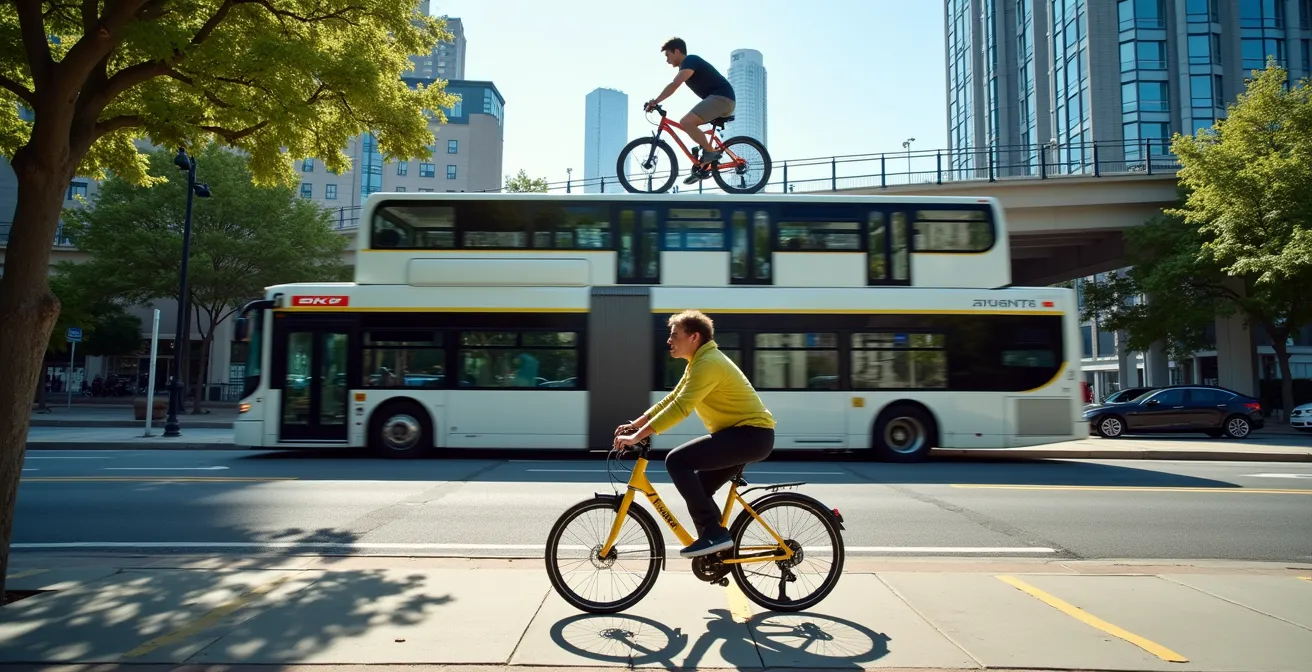 Infographie visuelle montrant la pyramide de la mobilité durable à Montréal