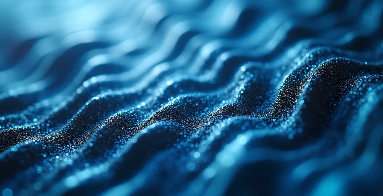 Gros plan macro sur une surface texturée évoquant la protection des données avec des motifs géométriques abstraits