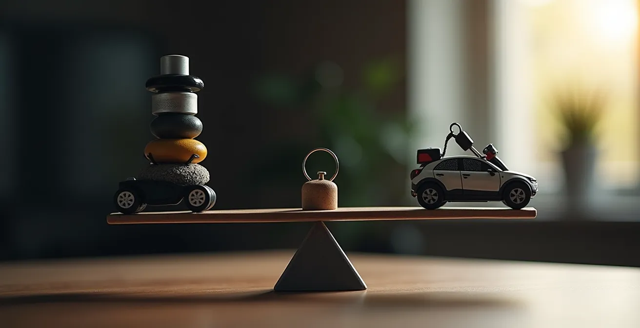 Visualisation comparative de l'impact des différents gestes de réduction d'émissions en transport