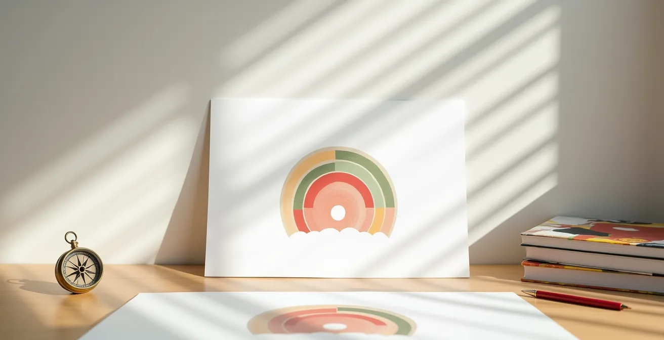 Bureau épuré avec graphiques simplifiés montrant différents seuils de risque sans chiffres lisibles