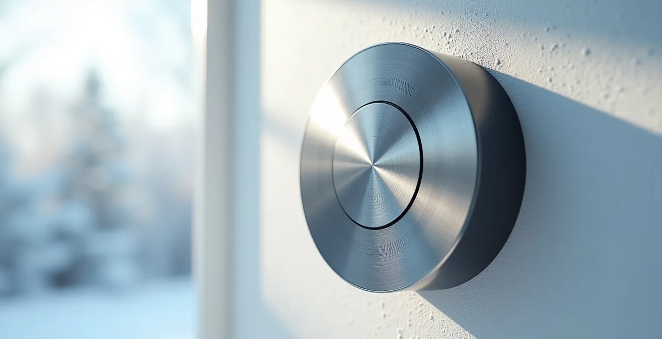 Thermostat connecté avec représentation visuelle de l'isolation réseau